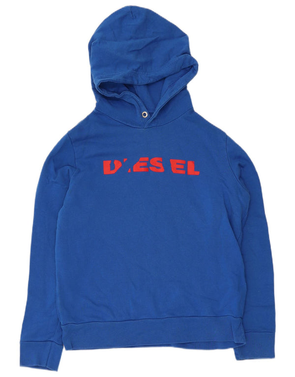 Diesel Felpa con cappuccio grafica per ragazzi 15-16 anni in cotone blu