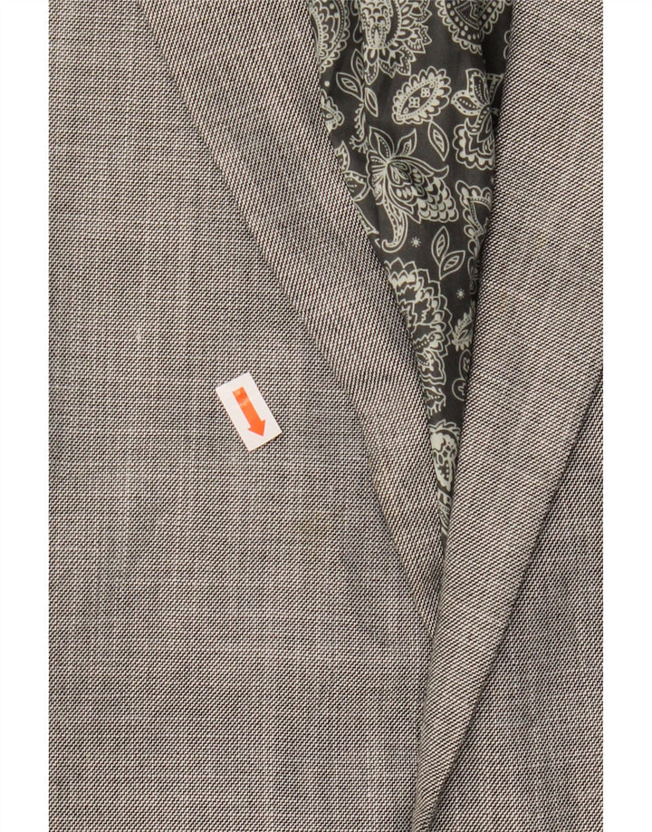 Jachetă Blazer pentru bărbați Chaps cu 2 nasturi UK 40, mare, gri, poliester chevron