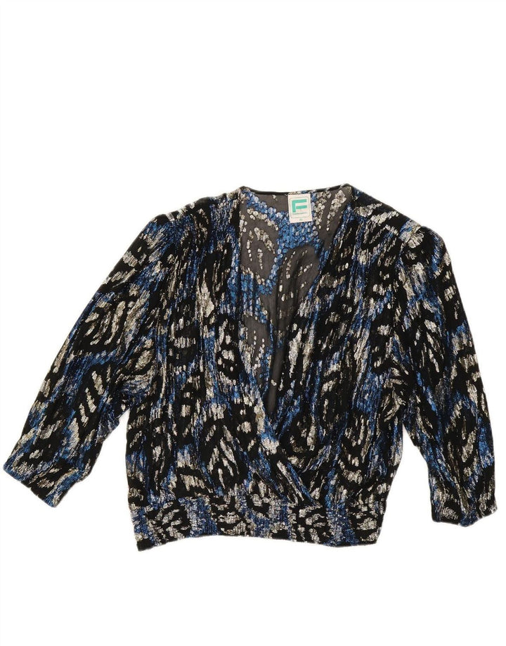 FRANKENWALDER Womens See Through Top IT 46 Large Multicoloured Tie Dye