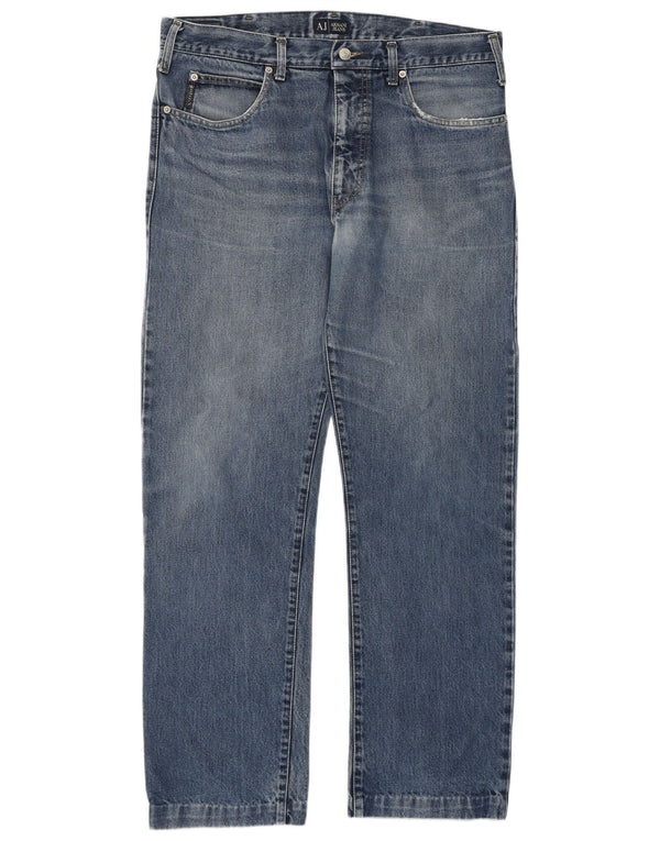 Armani Mens Straight Jeans W38 L31 Blue