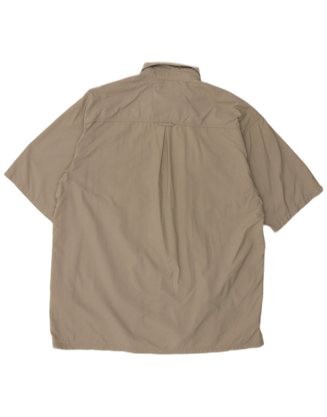 Columbia Mens Short Sleeve Shirt XL Khaki Nylon