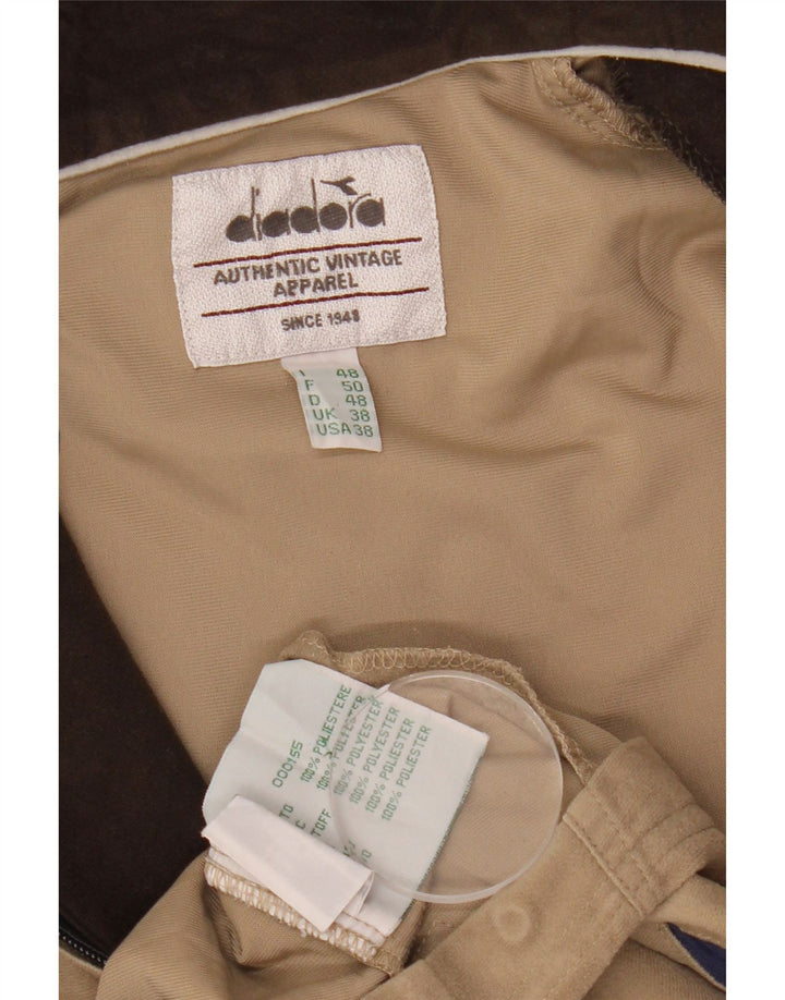 Giacca da tuta da uomo Diadora UK 38 Poliestere color block beige medio