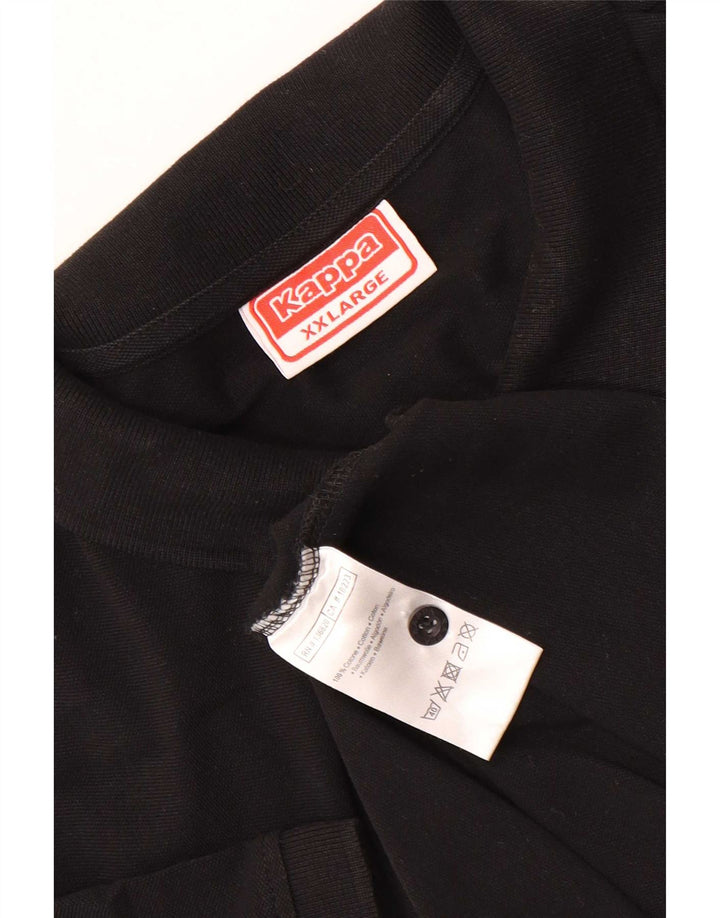 Kappa herre poloshirt 2XL sort bomuld