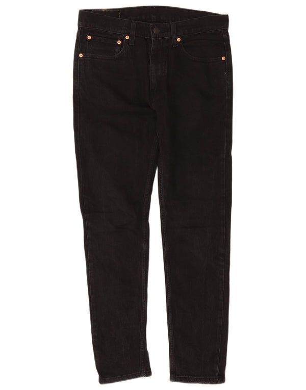 Levi's Mens 515 Slim Fit Tapered Jeans W32 L32 Black Cotton