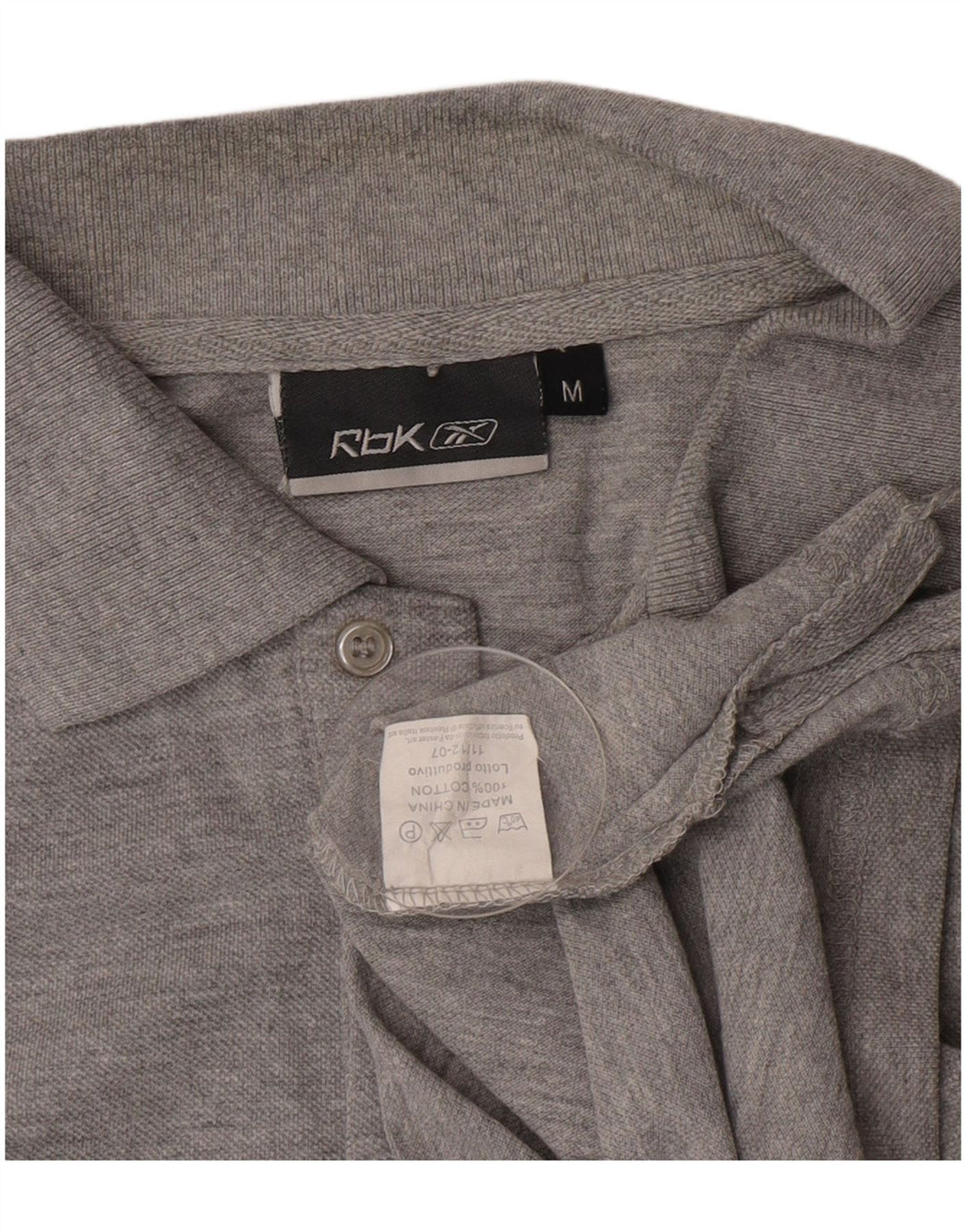 Męska koszulka polo Reebok, średnioszara, bawełniana