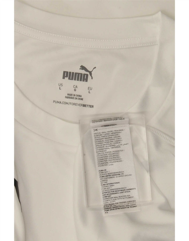 Puma T-shirt grafica da uomo Deutshland Top grande bianco in poliestere