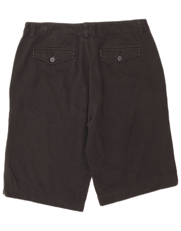 Eddie Bauer Womens Chino Shorts US 12 Large W32 Black Cotton