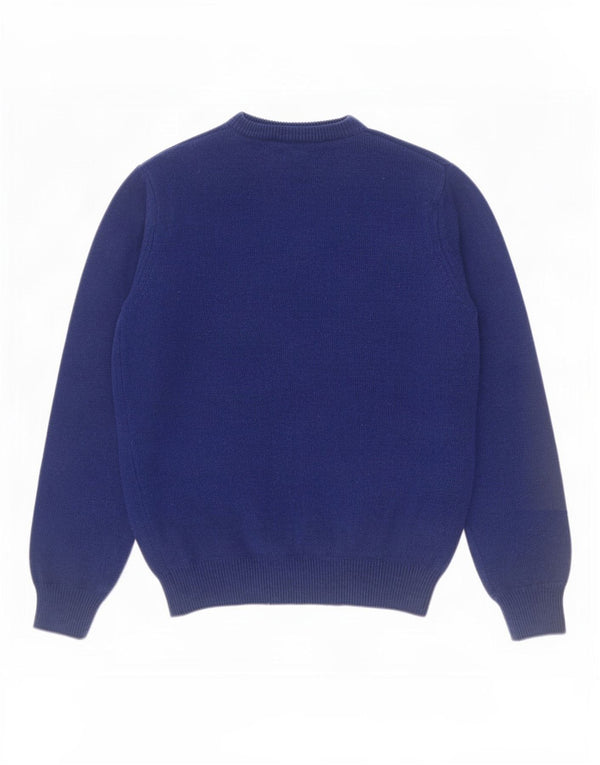 Rifle Mens Crew Neck Jumper Sweater Medium Blue Wool