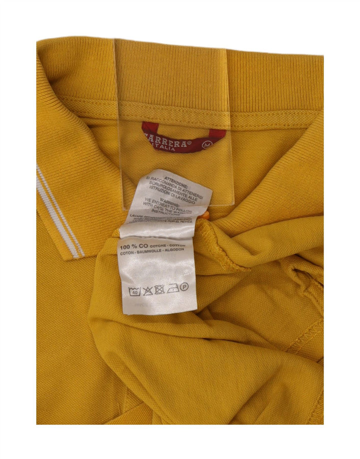 CARRERA Boys Polo Shirt 13-14 Years Medium  Yellow Cotton Vintage Carrera and Second-Hand Carrera from Messina Hembry 