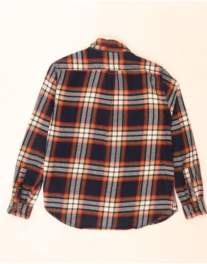 Camisa masculina de flanela Timberland Regular Fit média de algodão xadrez multicolorido