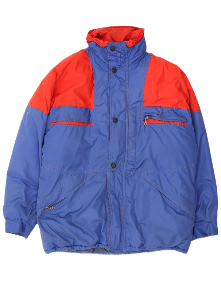 Bailo Mens Hooded Loose Fit Ski Jacket IT 50 Medium Blue Colourblock