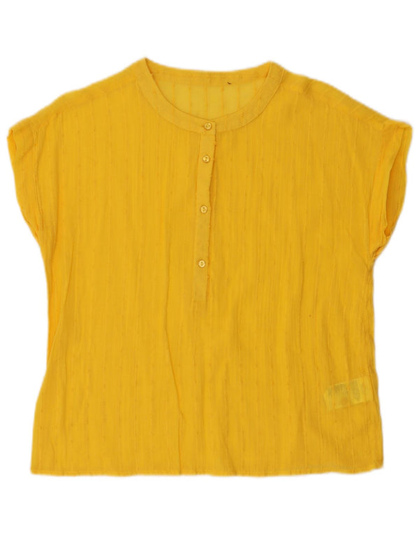OVS Damen Blusentop UK 16 Large Gelbe Baumwolle