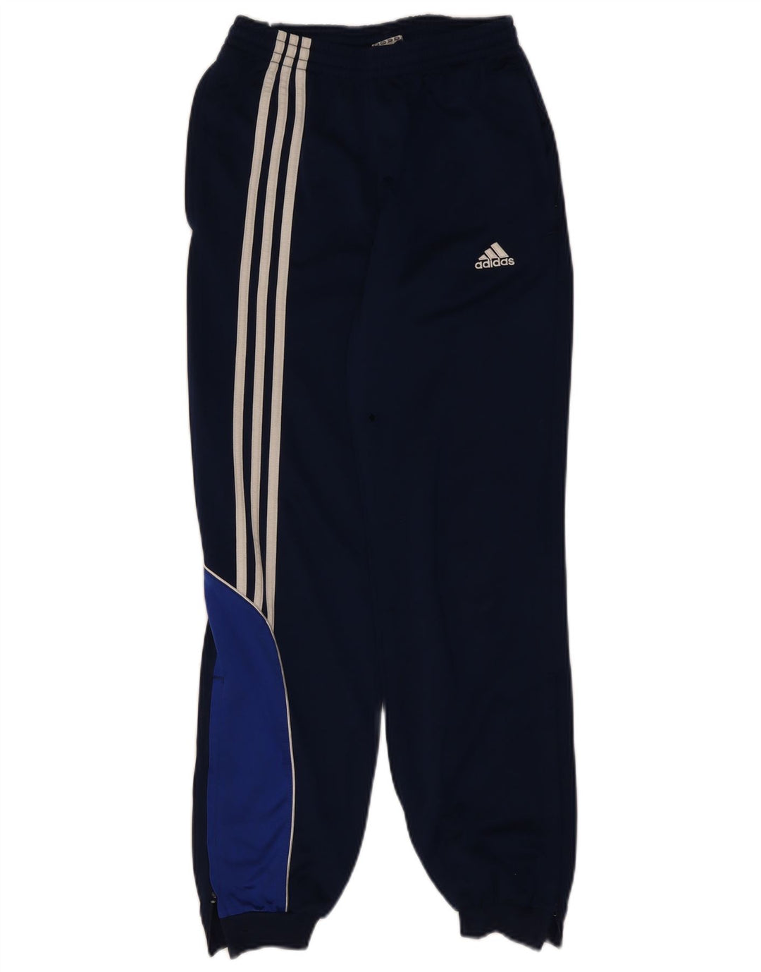 Adidas Boys Tracksuit Trousers 13-14 Years Navy Blue Colourblock Polyester