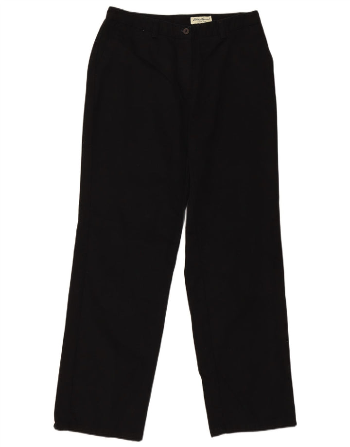 Pantaloni chino dritti da donna EDDIE BAUER EU 40 medio W30 L30 neri