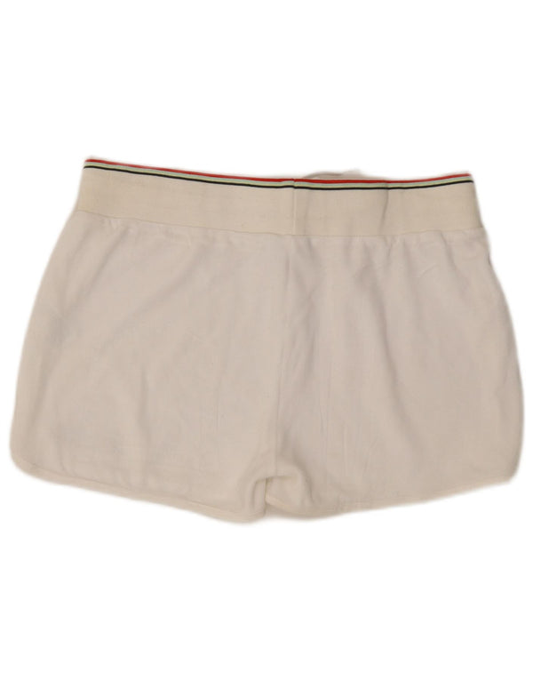 Ellesse Damen Sportshorts UK 16 Large Weiße Baumwolle