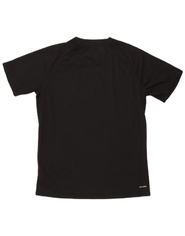 Adidas Herren Climalite Graphic T-Shirt Top Large Schwarz Polyester