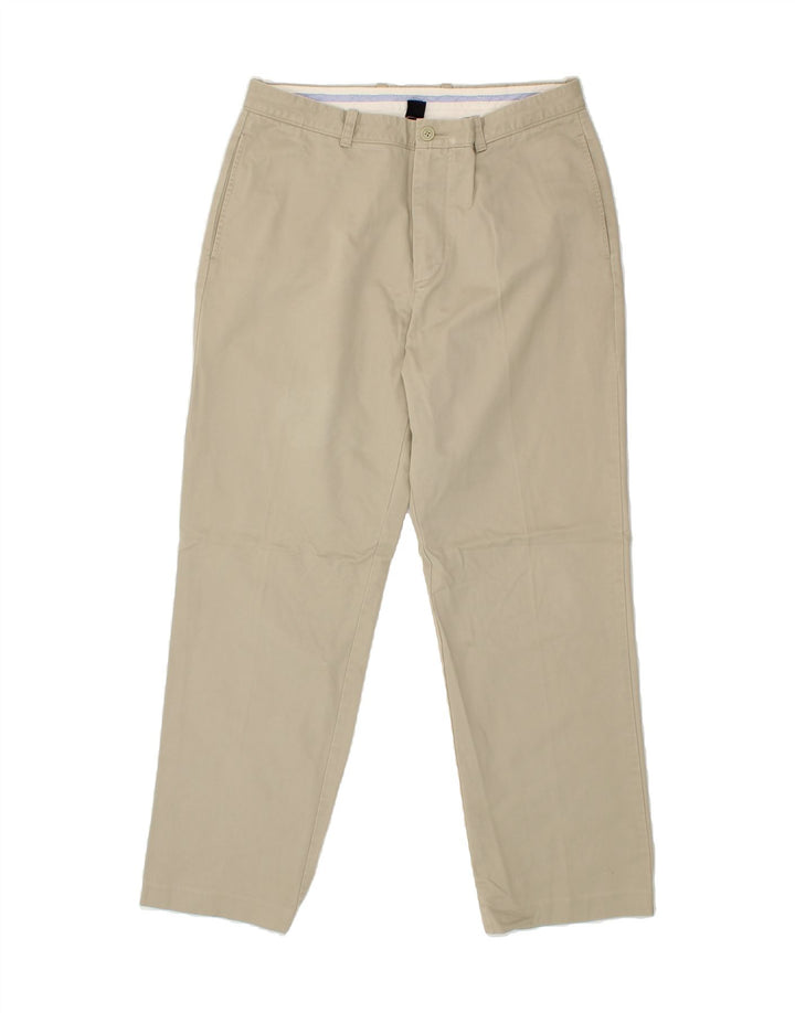 J. CREW Mens Straight Chino Trousers W35 L31 Beige Cotton Vintage J. Crew and Second-Hand J. Crew from Messina Hembry 