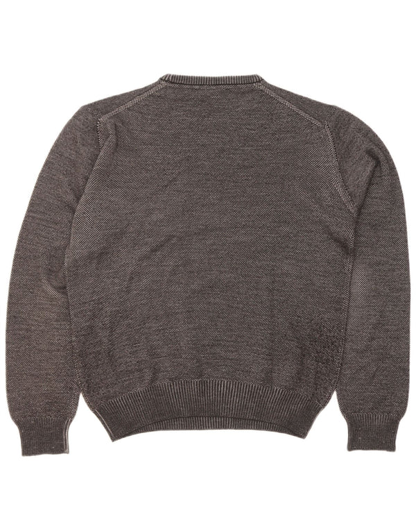 Trussardi Jeans Mens Crew Neck Jumper Sweater XL Grey Virgin Wool