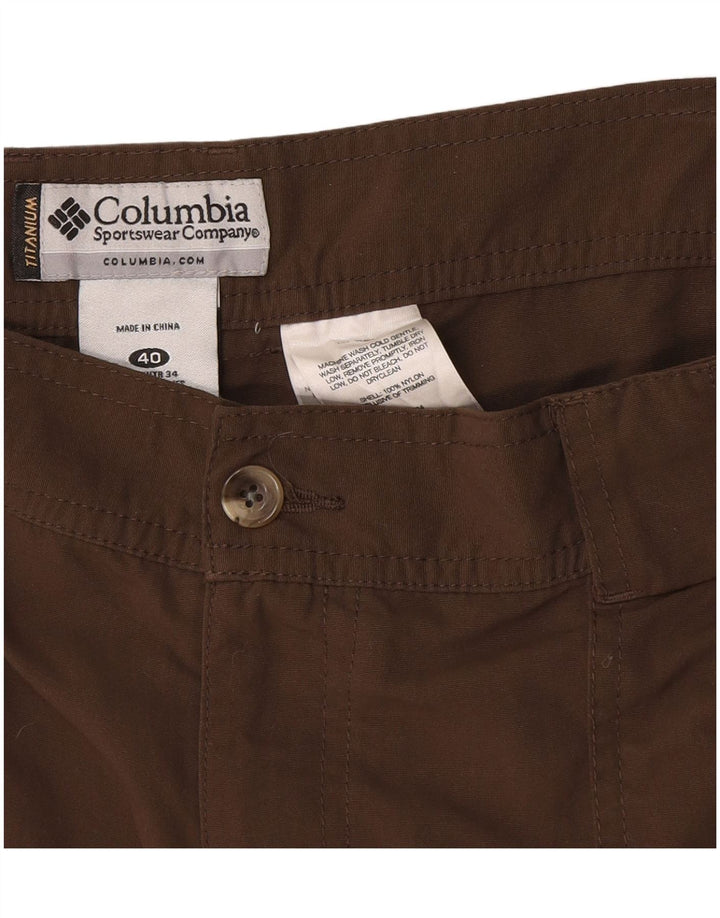 Columbia Mens Cargo Shorts W40 XL Brown Nylon