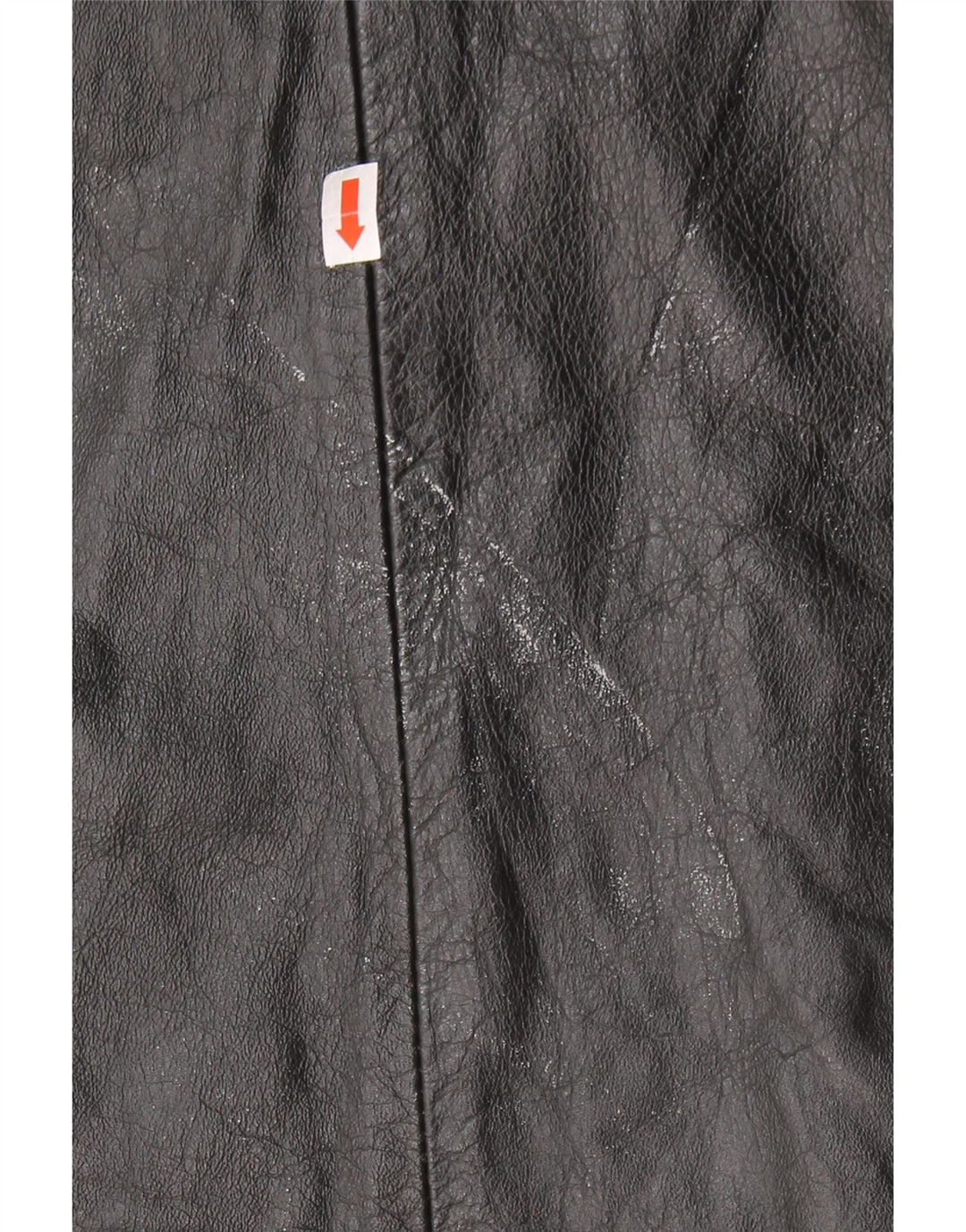 VINTAGE Womens Leather Coat UK 10 Small Black Leather