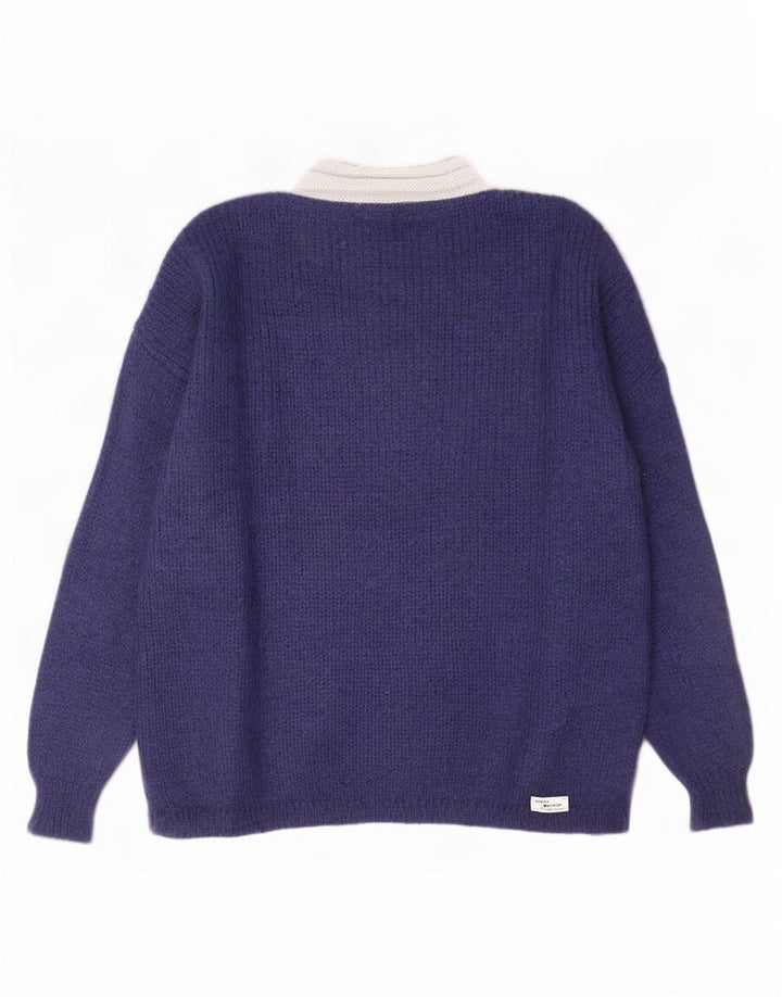 Vintage Womens Turtle Neck Jumper Sweater IT 44 Medium Navy Blue