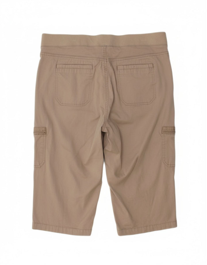 Bermuda cargo feminina LEE com ajuste relaxado EUA 18 2XL W38 algodão marrom