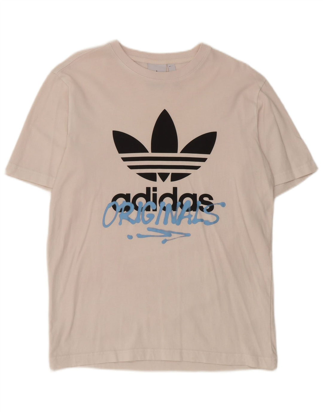 Adidas Mens Graphic T-Shirt Top Small White Cotton