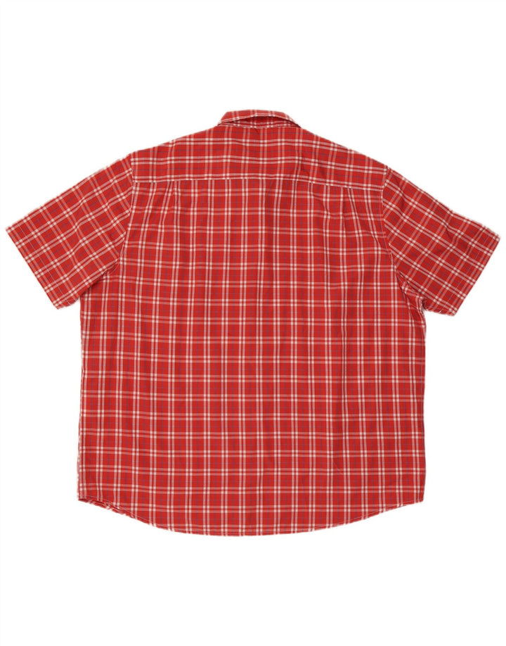 Camicia a maniche corte da uomo James Pringle 2XL Poliestere a quadri rossi