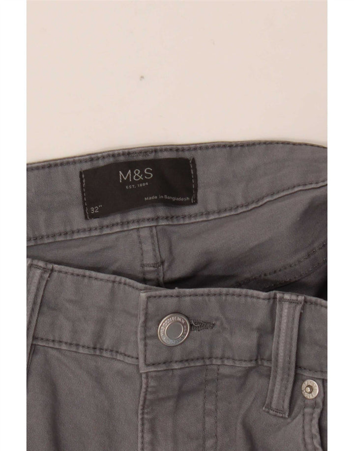 Marks & Spencer Mens Casual Shorts W32 Medium Grey Cotton