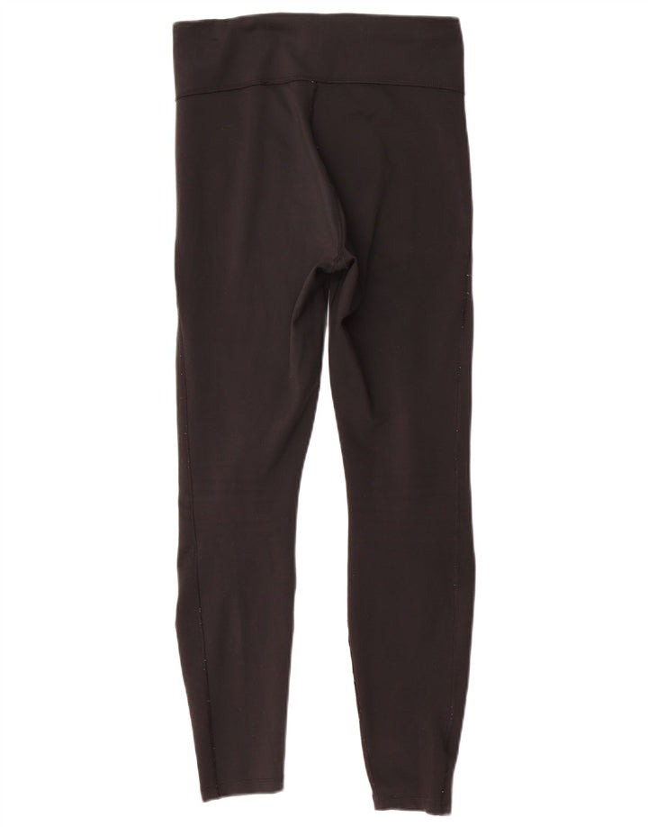 NIKE Womens Dri Fit Leggings UK 12 Medium  Black Polyester