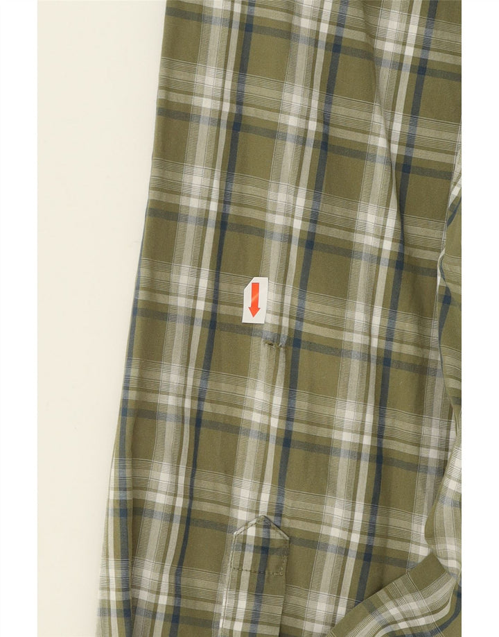 J. CREW Mens Tailored Fit Shirt Medium Khaki Check Cotton Vintage J. Crew and Second-Hand J. Crew from Messina Hembry 