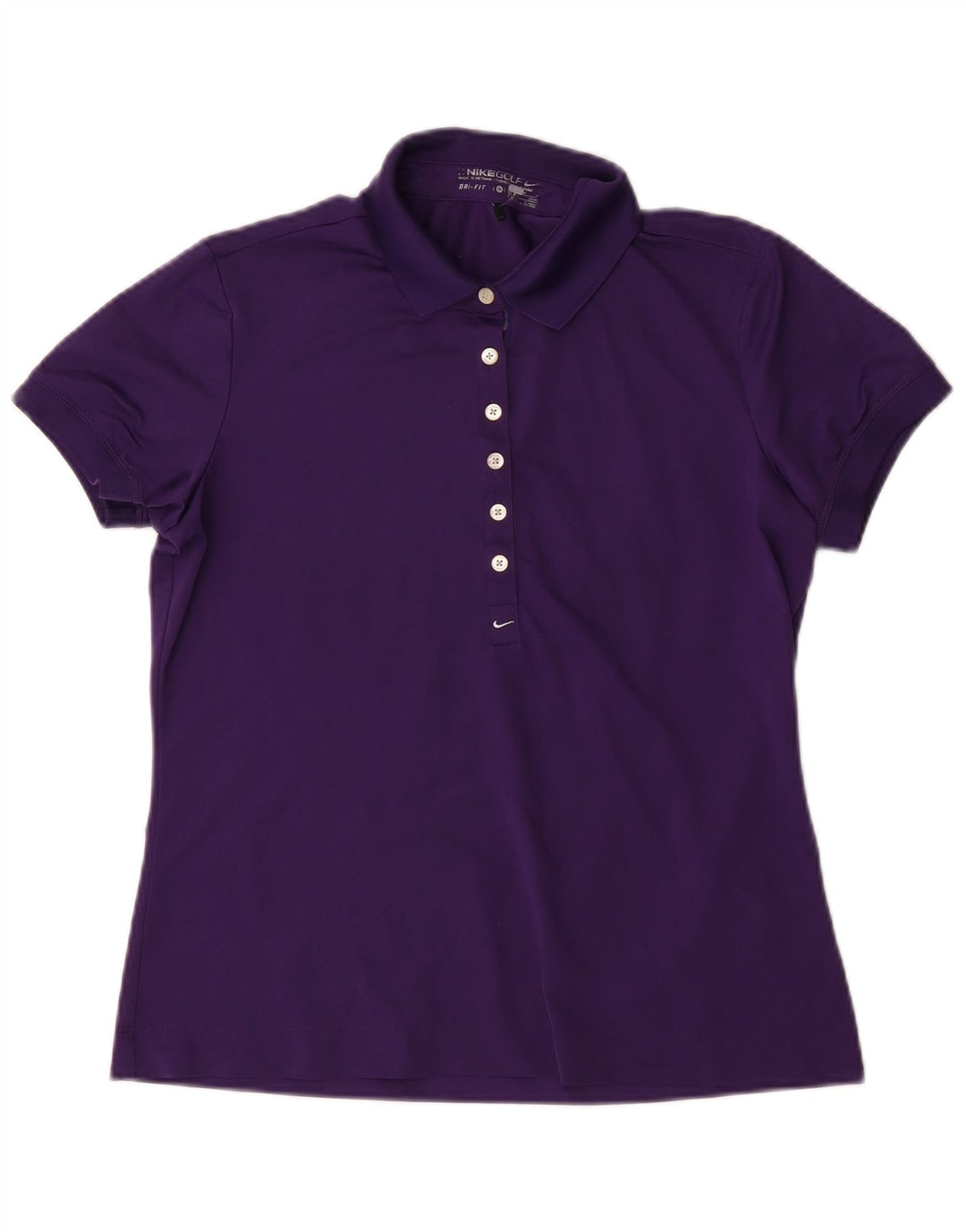 Nike Womens Dri Fit Polo Shirt UK 12/14 Medium Purple Polyester