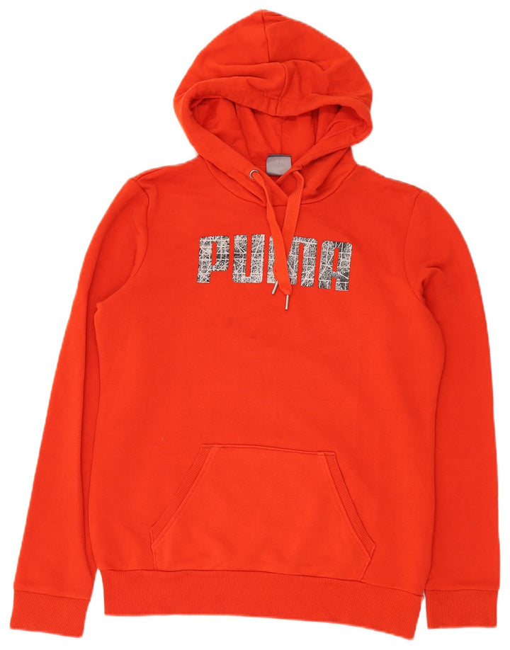 Puma Mujer Graphic Sudadera con capucha Jumper UK 12 Medio Rojo Poliéster