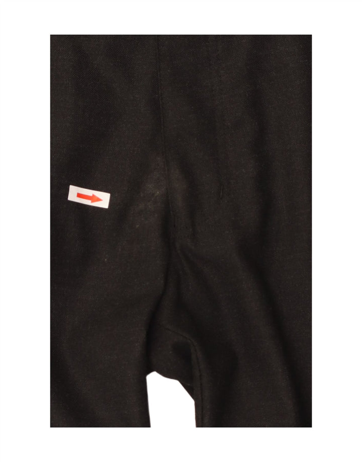 Armani Mens Straight Casual Trousers W33 L29 Black Polyester