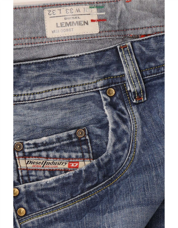 Diesel Uomo Lemmen Bootcut Jeans W33 L32 Cotone Blu