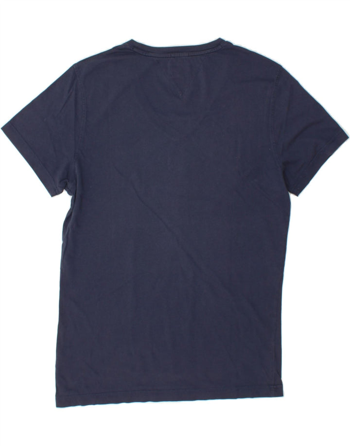 TOMMY HILFIGER Mens T-Shirt Top Medium Navy Blue Cotton Vintage Tommy Hilfiger and Second-Hand Tommy Hilfiger from Messina Hembry 