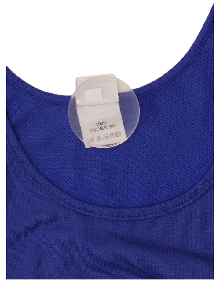 Asics Herren Grafik-Weste-Top, großes blaues Farbblock-Polyester