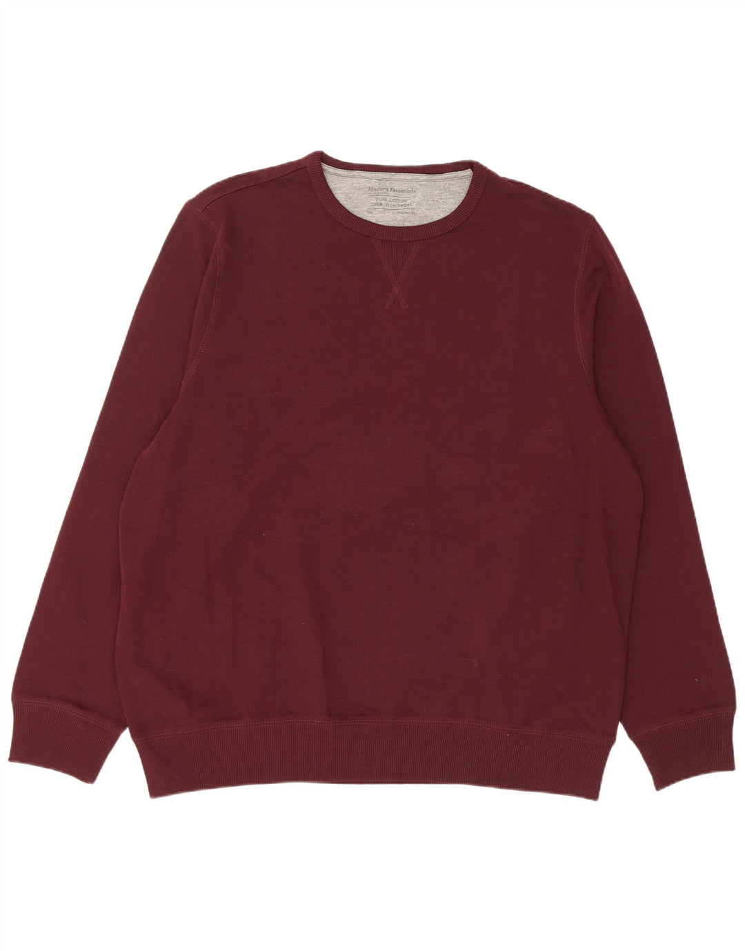 Marks & Spencer Mens Regular Fit Sweatshirt Jumper 2XL Burgundy Cotton