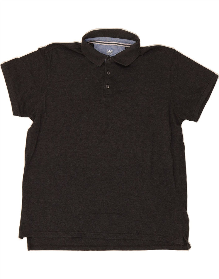 LEE Mens Polo Shirt 2XL Grey Cotton Vintage Lee and Second-Hand Lee from Messina Hembry 