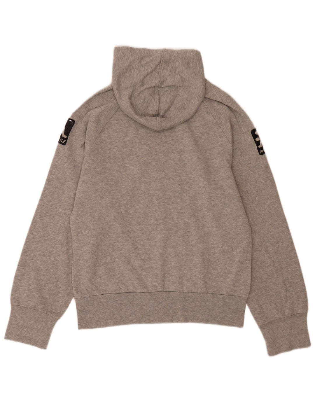 A-Style Pull à Capuche Graphique Homme Gris Moyen Coton Chiné