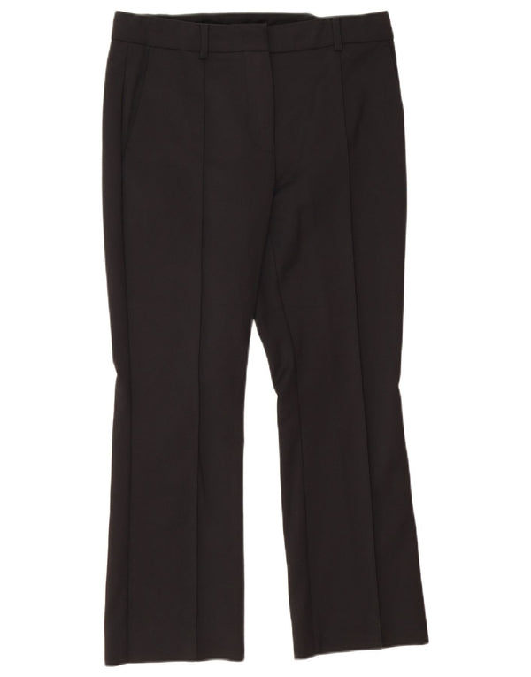 Pantaloni chino bootcut da donna Sportmax UK 10 piccoli W30 L26 cotone nero