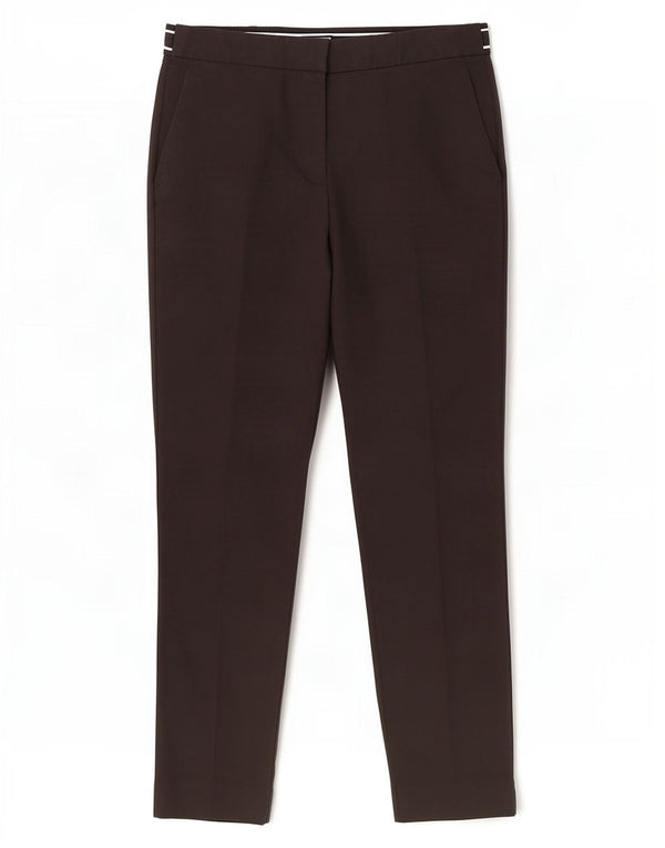 Zara Womens Slim Cropped Trousers Small W26 L26 Black Cotton