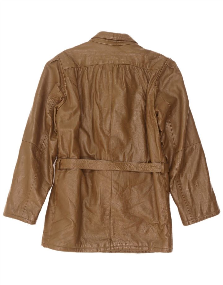 Vintage Γυναικείο Δερμάτινο Μπουφάν IT 42 Medium Khaki