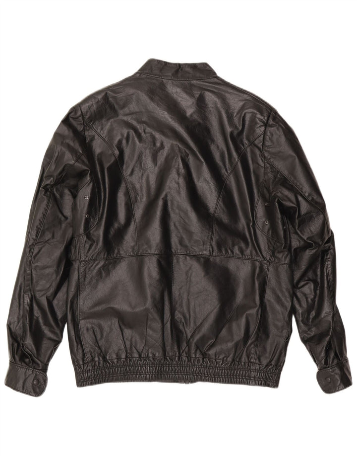 Vintage Mens Leather Jacket UK 38 Medium Black