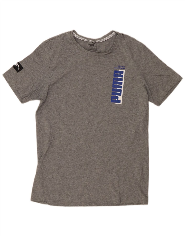 PUMA Mens Graphic T-Shirt Top Medium Grey