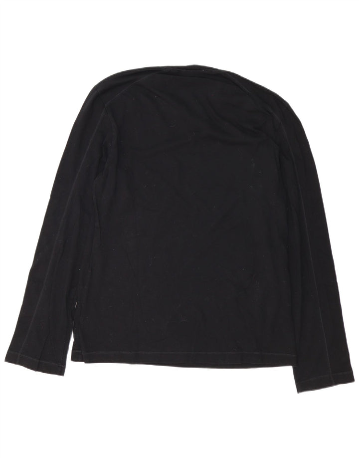 Iceberg Haut graphique à manches longues pour homme en coton noir