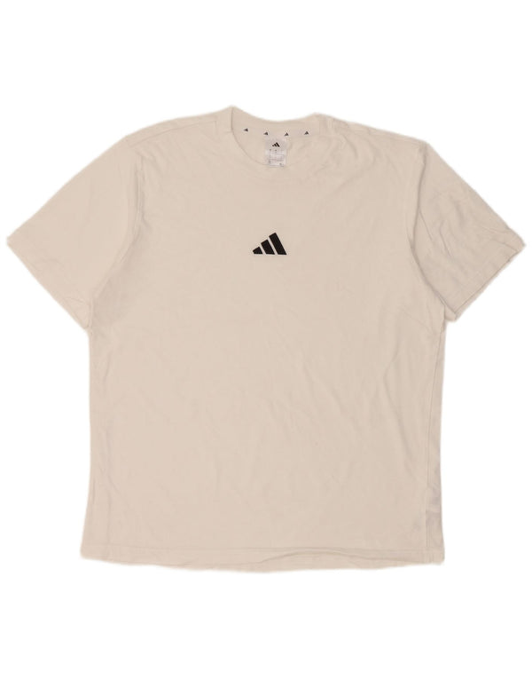 Adidas Herre T-Shirt Top Stor Hvid Bomuld