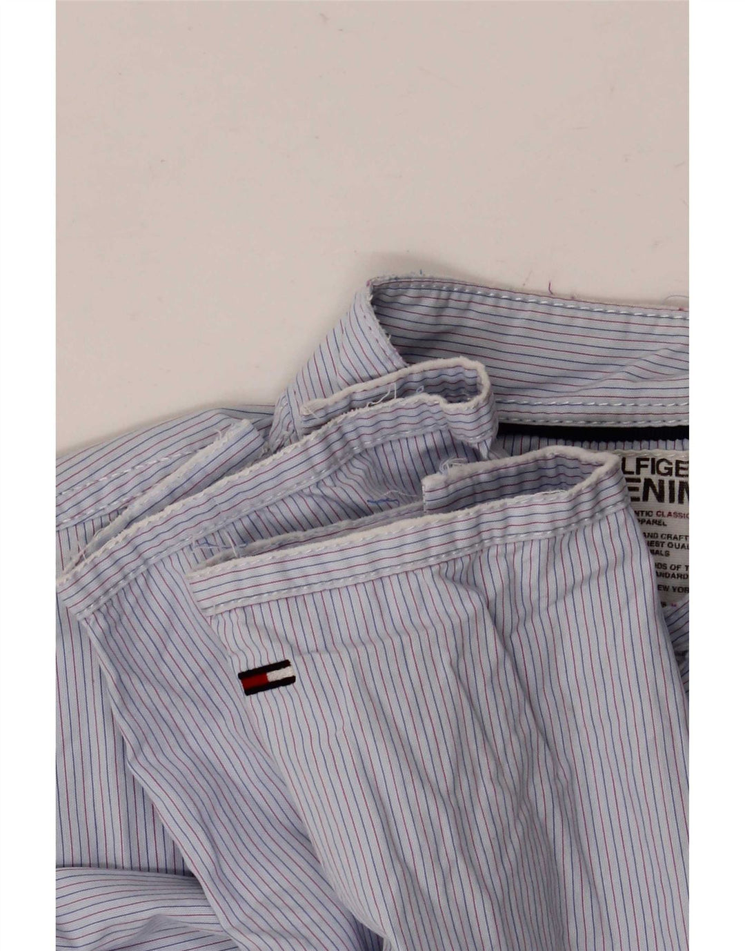 Tommy Hilfiger Mens Shirt Small Blue Pinstripe