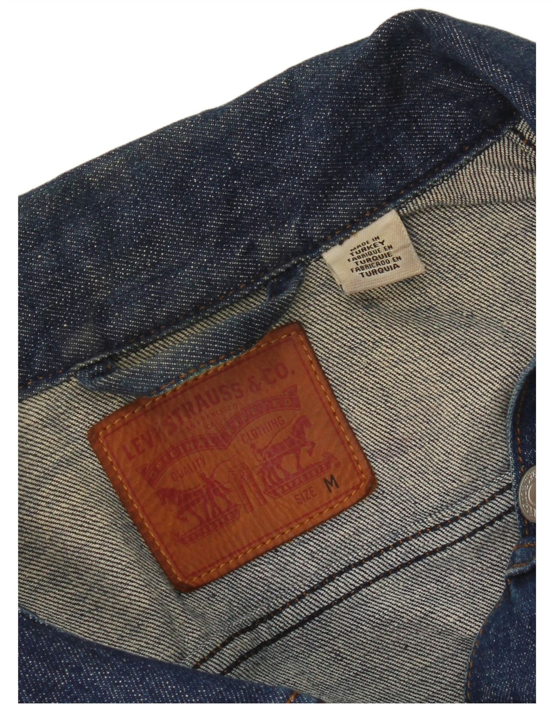 Levi's Womens Crop Denim Jacket UK 12 Medium Blue
