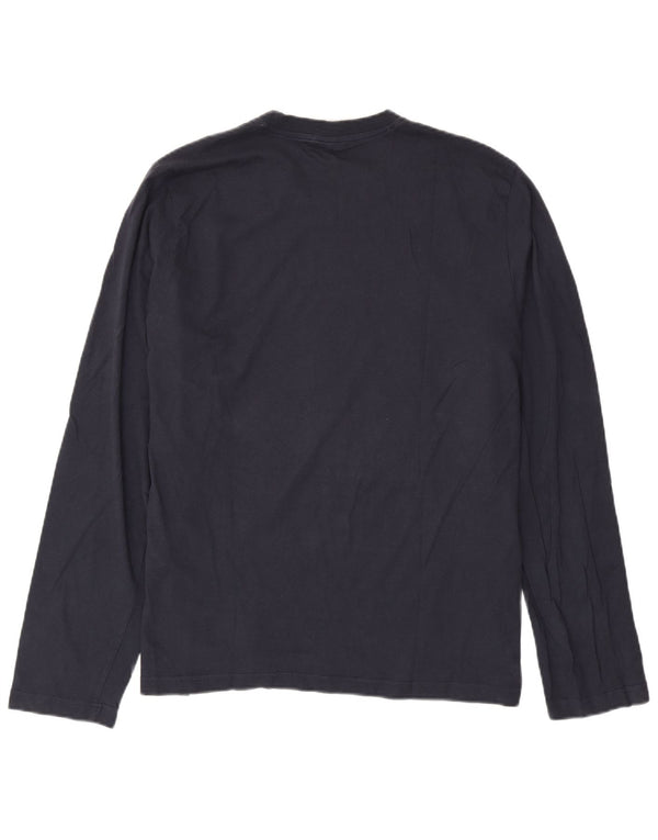 Adidas Hombre Top Manga Larga XL Azul Marino Algodón